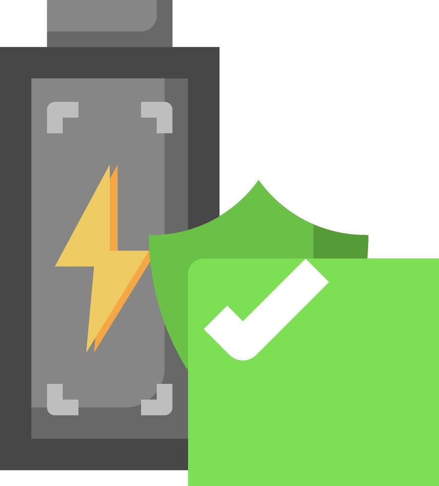 Battery icon with check mark vector