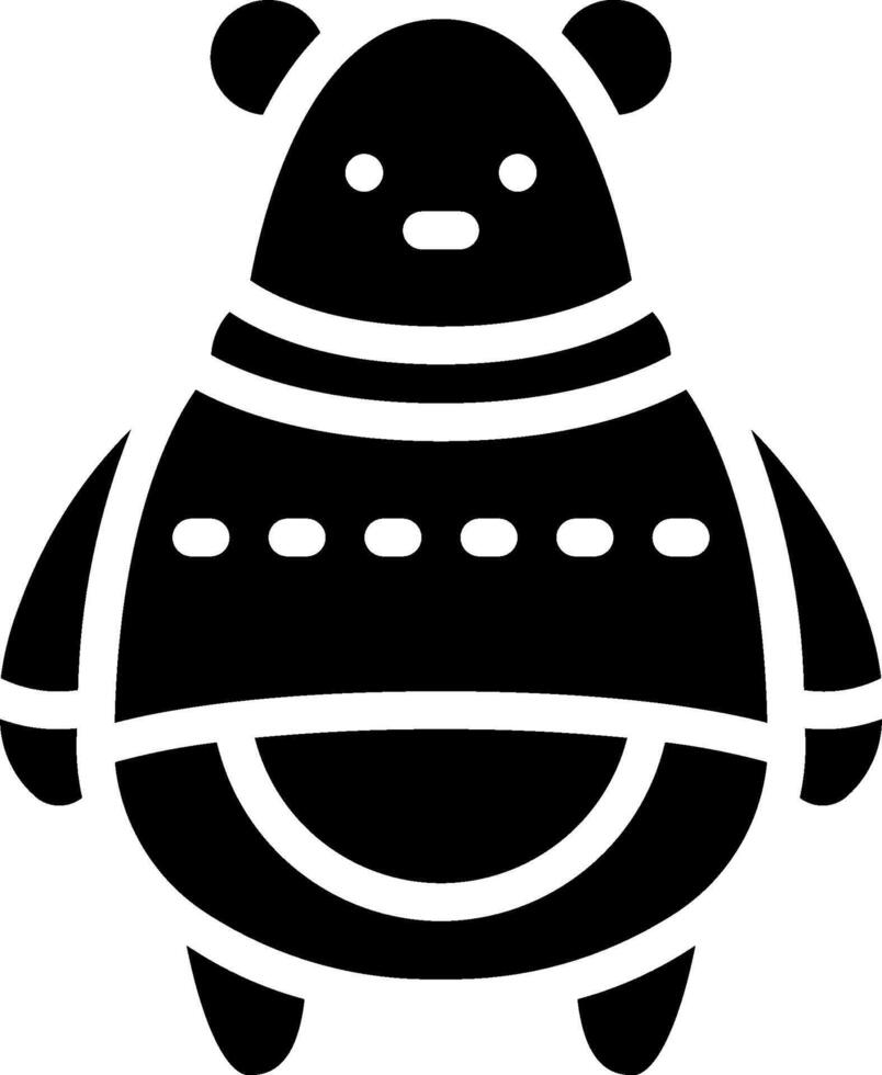 A black and white bear with a bowtie vector