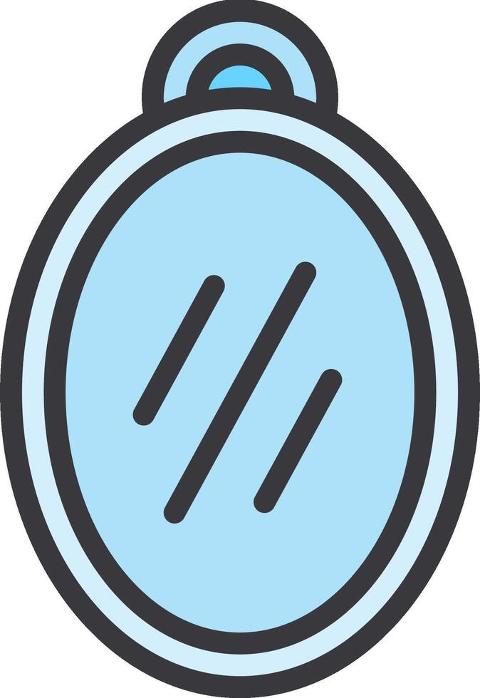 A blue clock icon with a line on it vector