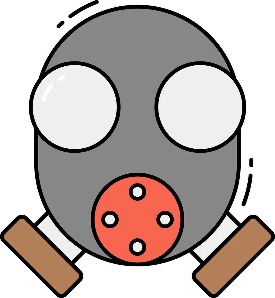 A gas mask icon on a white background vector