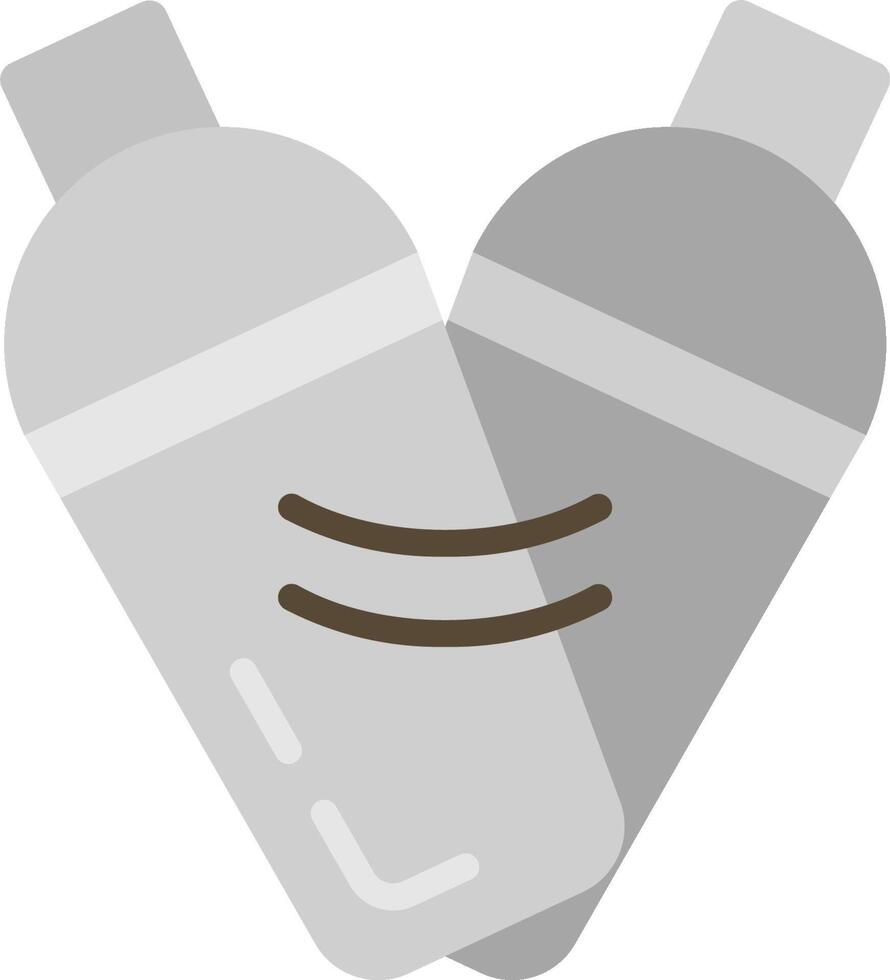 A bottle of shampoo and conditioner in a heart shape vector