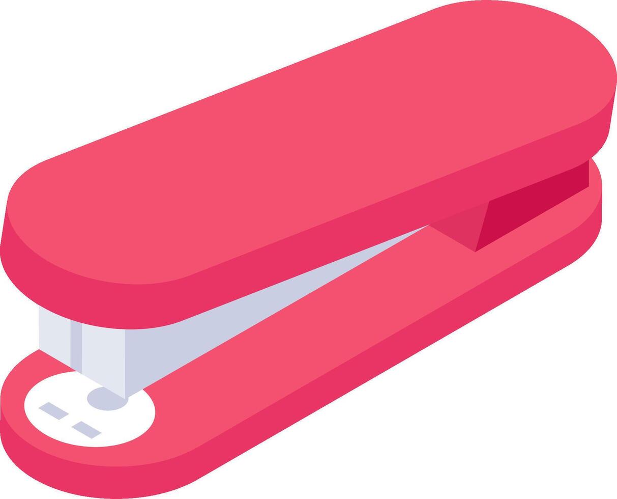 A red stapler on a white background vector