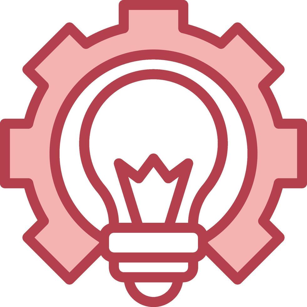 A light bulb in a gear wheel vector