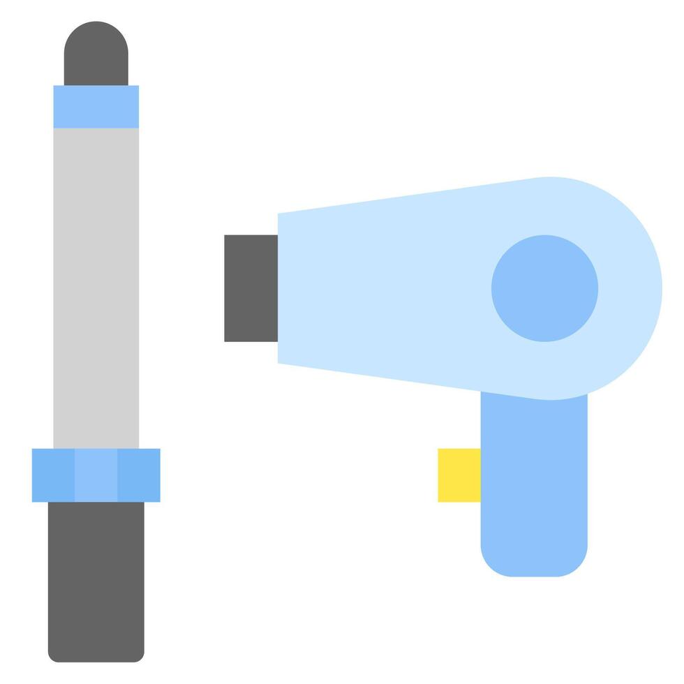 A blow dryer and a hair dryer on a white background vector