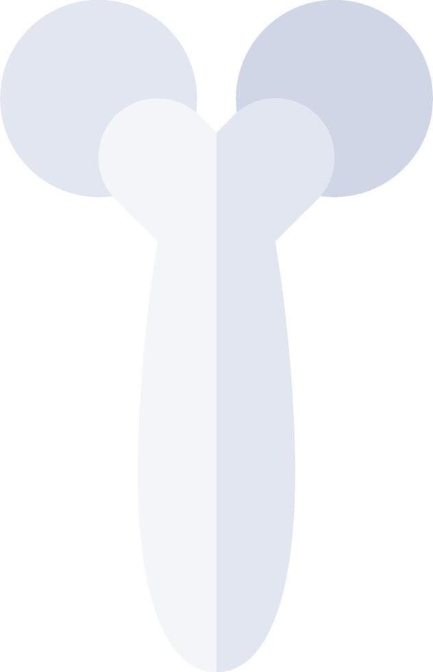 A white and blue image of a male reproductive organ vector