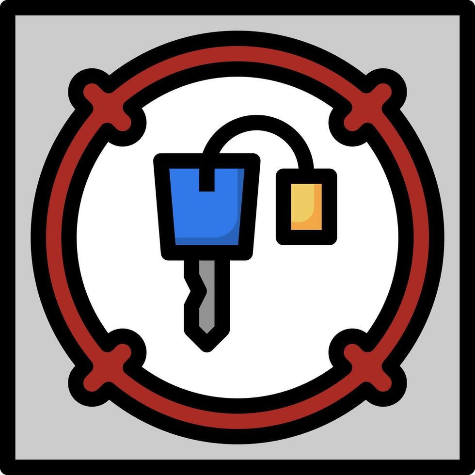 A key and padlock icon vector