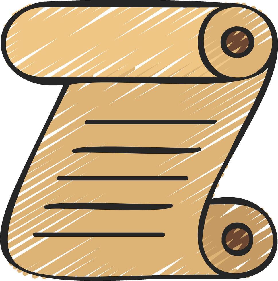 A scroll with a z written on it vector