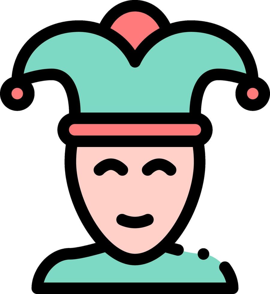 A jester icon with a hat on vector