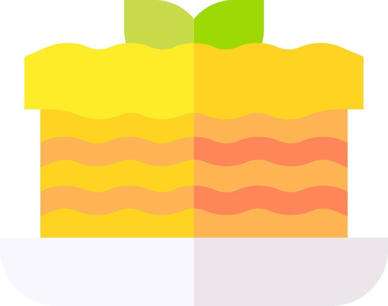 A cake with a green leaf on top vector