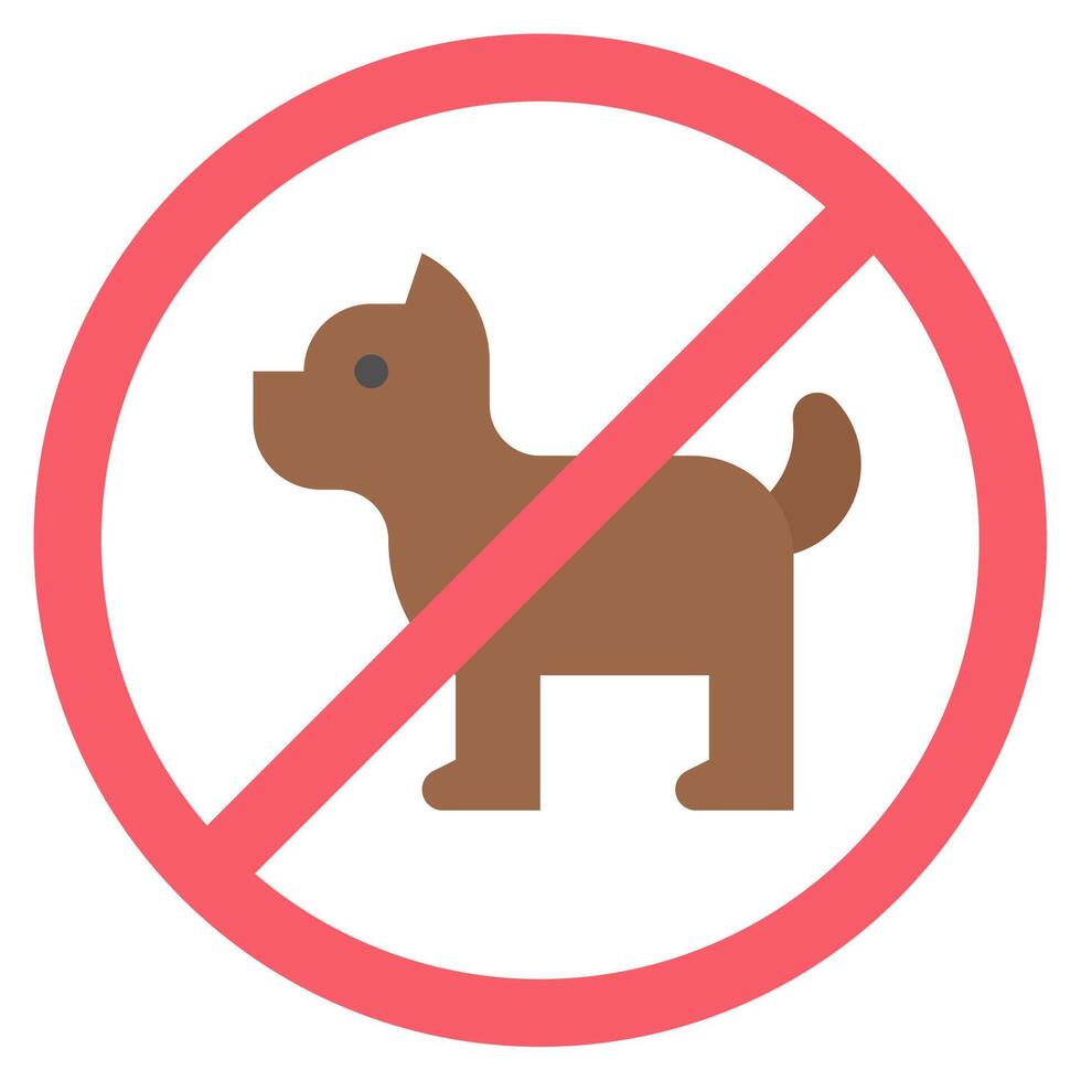 A no dog sign on a white background vector