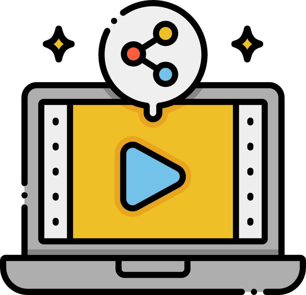 player icon with a play button vector