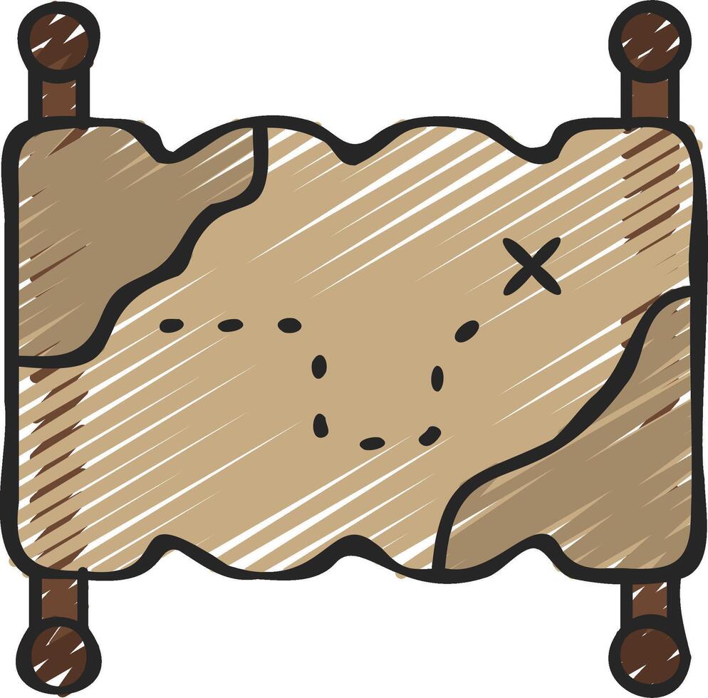 A map with a compass and a compass point on it vector
