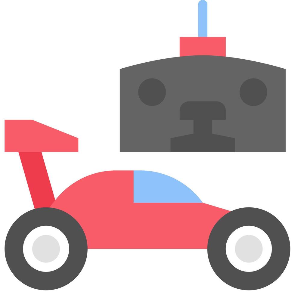 A toy car with a robot on top of it vector