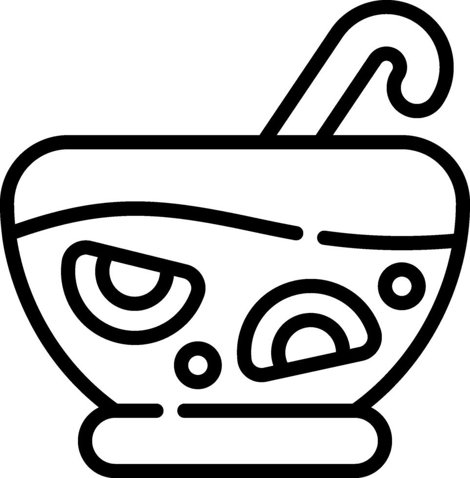 A bowl with a spoon and a spoon in it vector