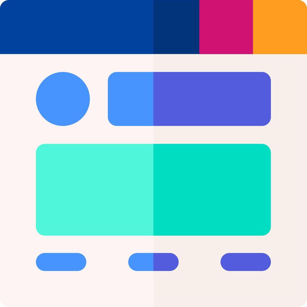 The icon for a colorful web page vector
