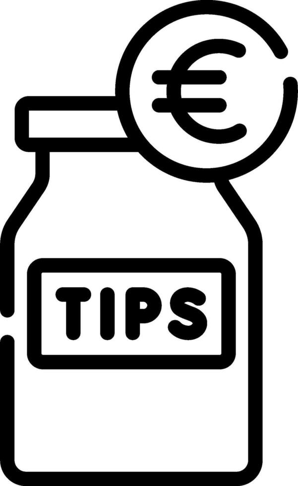 Tips jar icon vector
