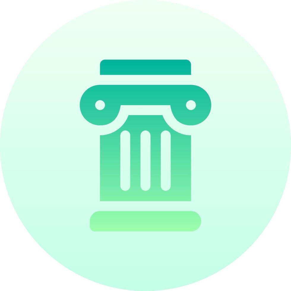 A green icon of a trash can vector