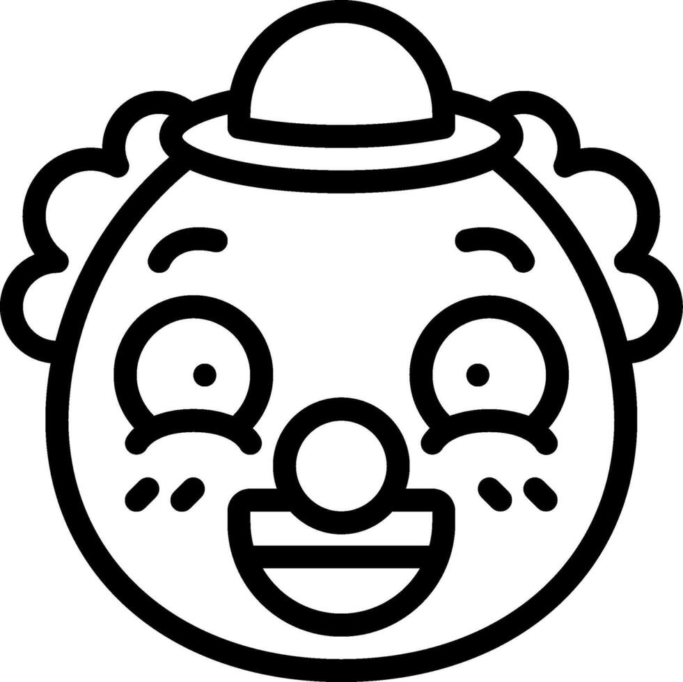 A cartoon clown face with a hat on vector