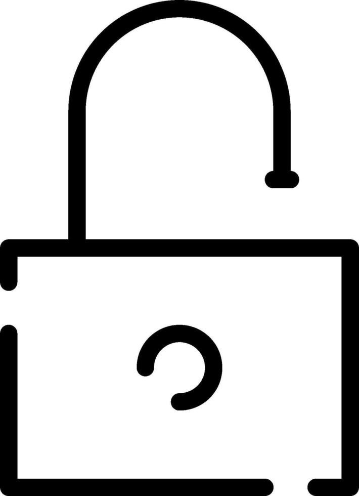 A black and white icon of a padlock vector