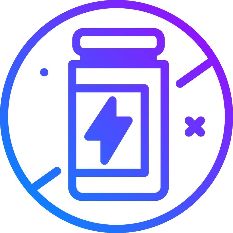 A bottle of pills with a lightning bolt on it vector