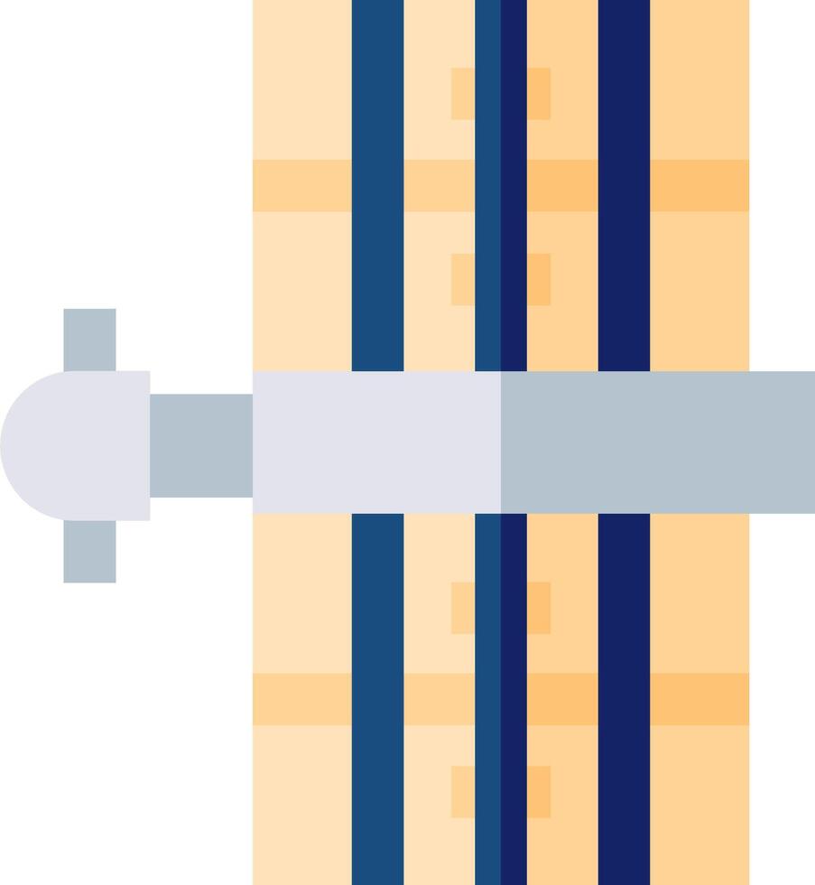 A blue and white striped fabric with a blue and white stripe vector