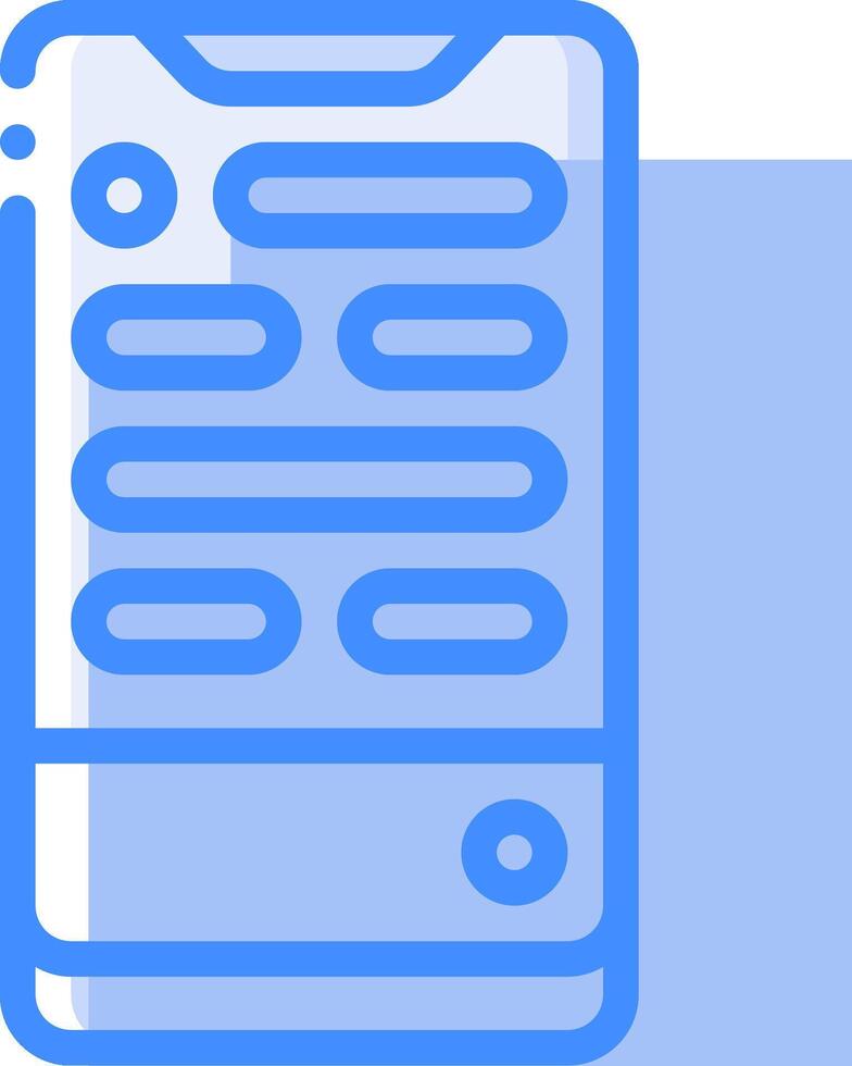 A blue phone with a blue icon vector