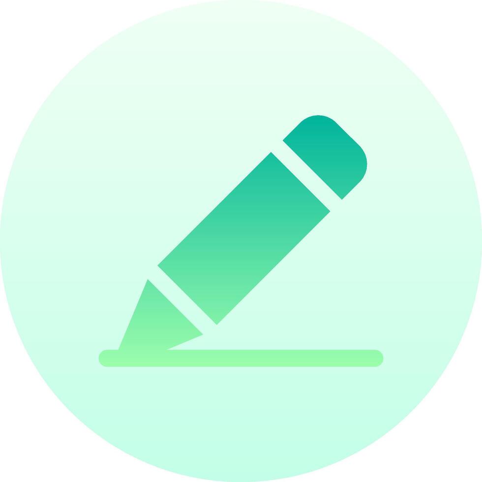 A green pen and a green circle with a green outline vector