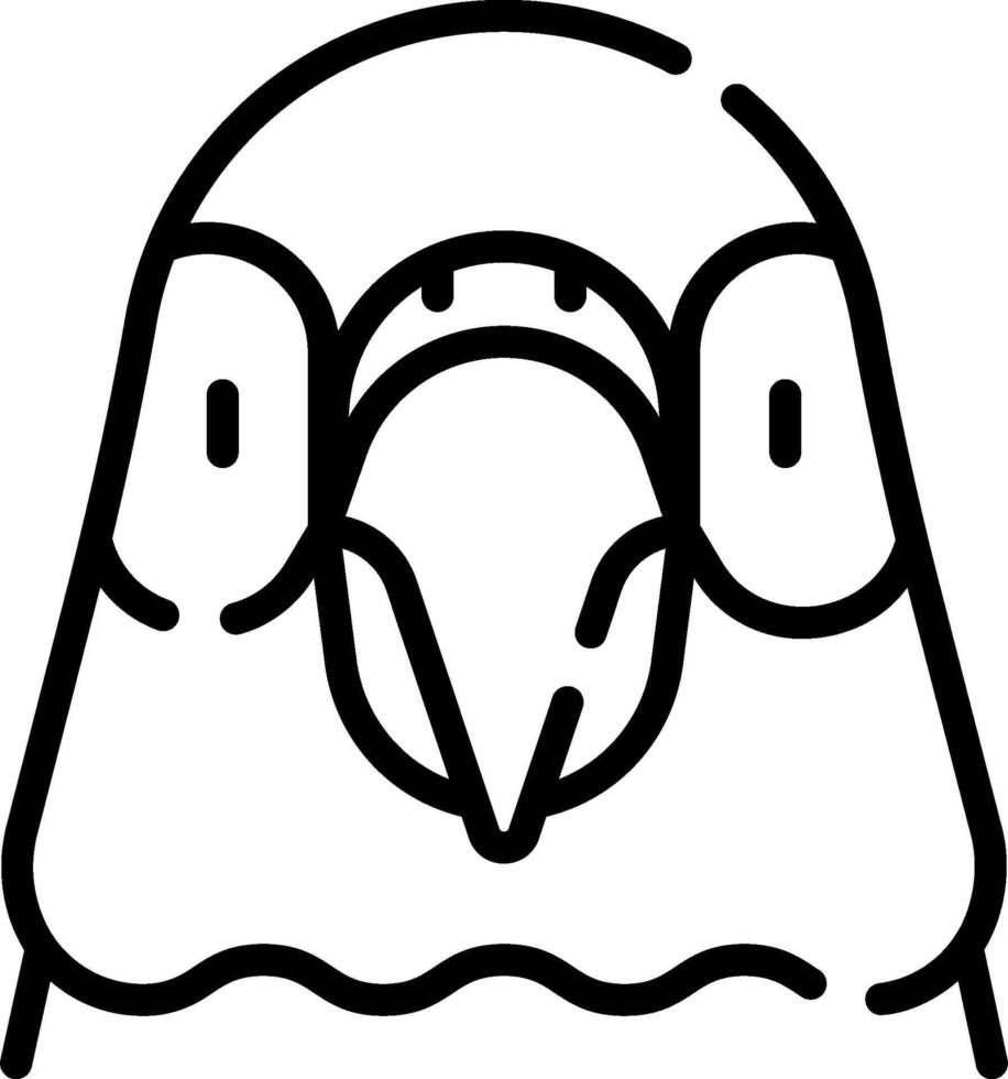 A black and white drawing of a bird vector