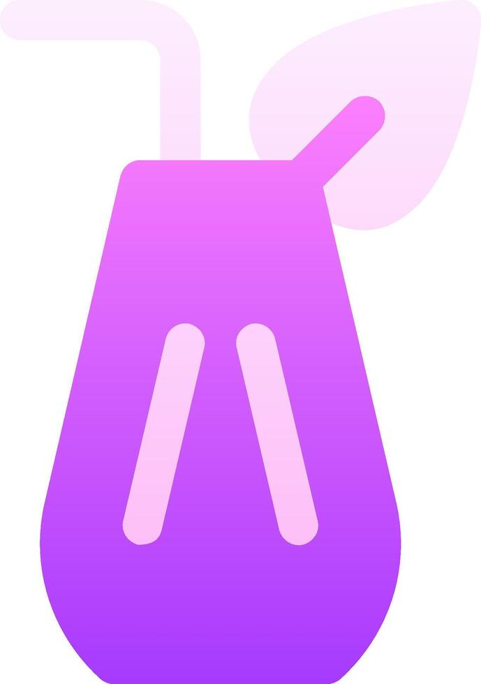 A purple drink with a straw in it vector