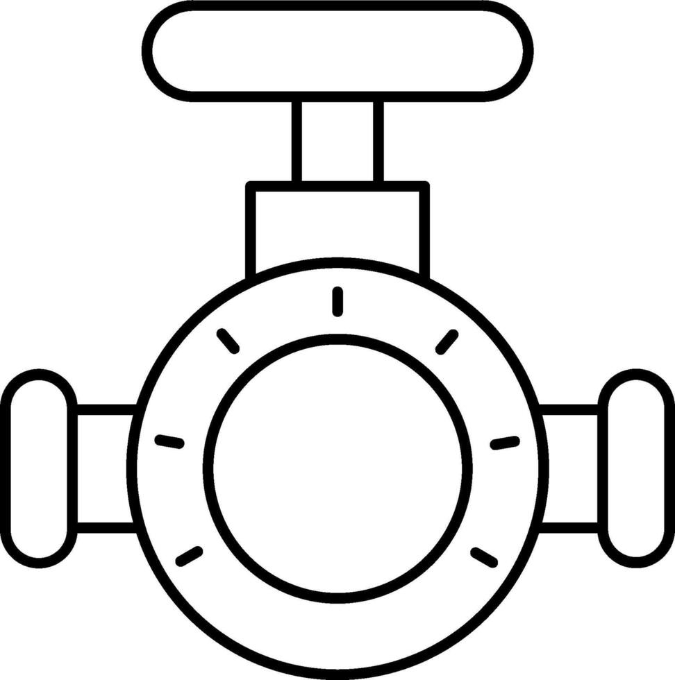 A black and white illustration of a valve vector