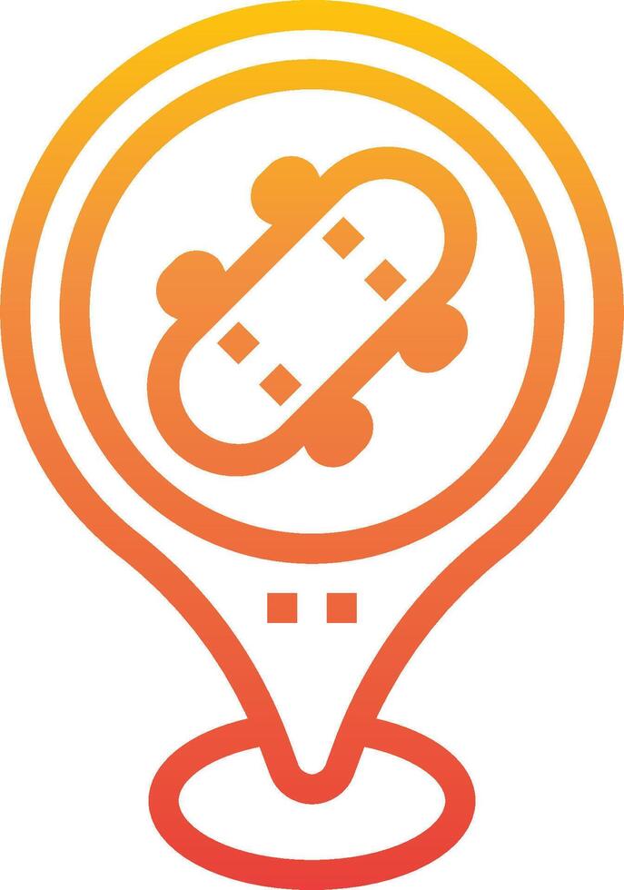 A skateboard in a skateboard gps tracker vector
