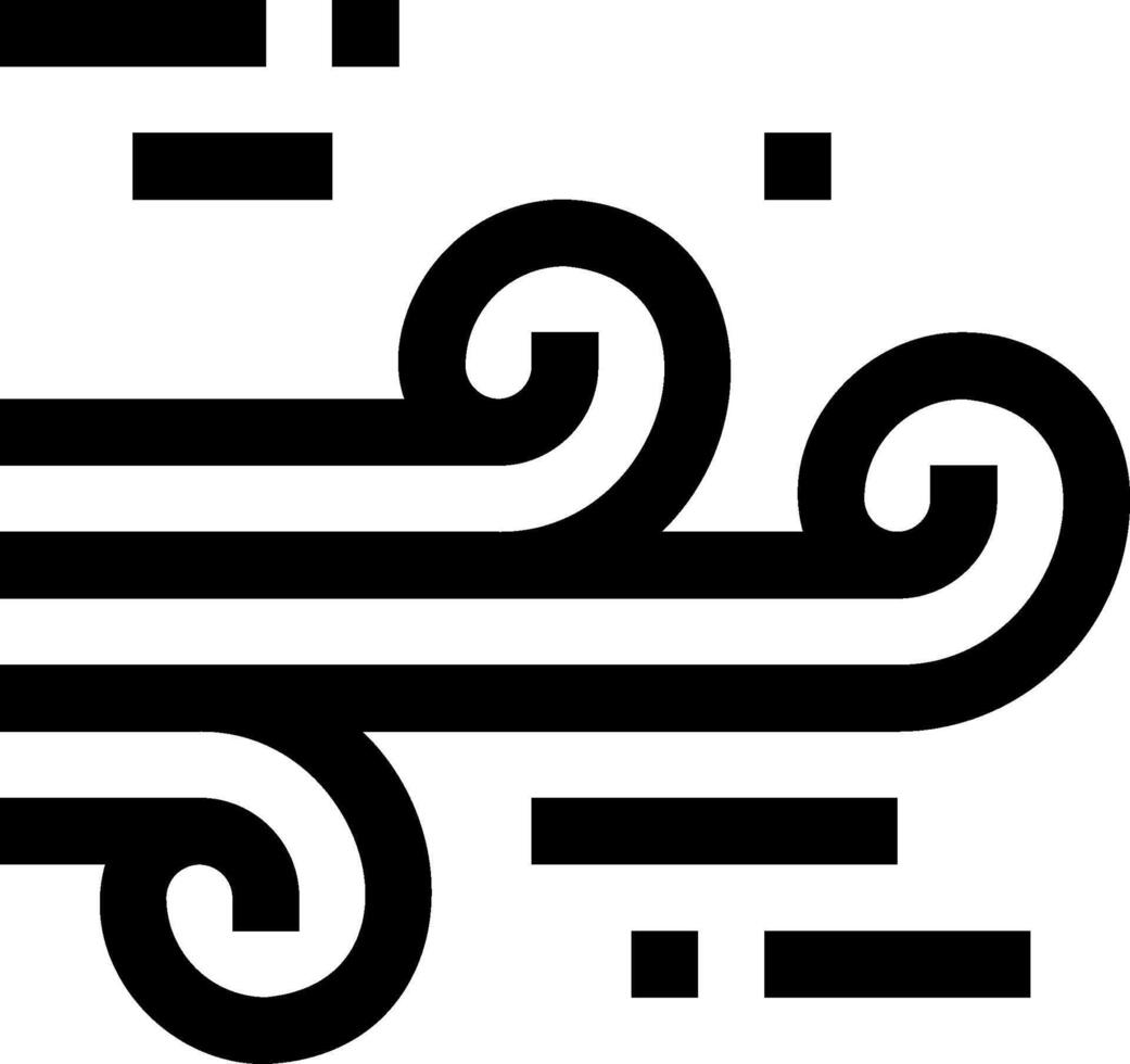 A black and white logo with a wave pattern vector