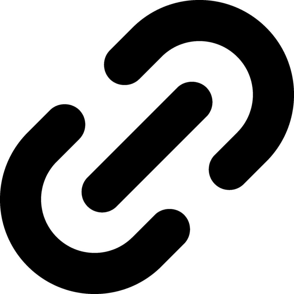 A black and white image of a link vector