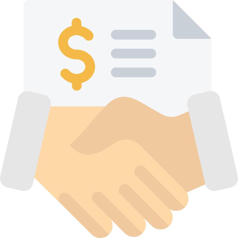 Handshake with money icon vector