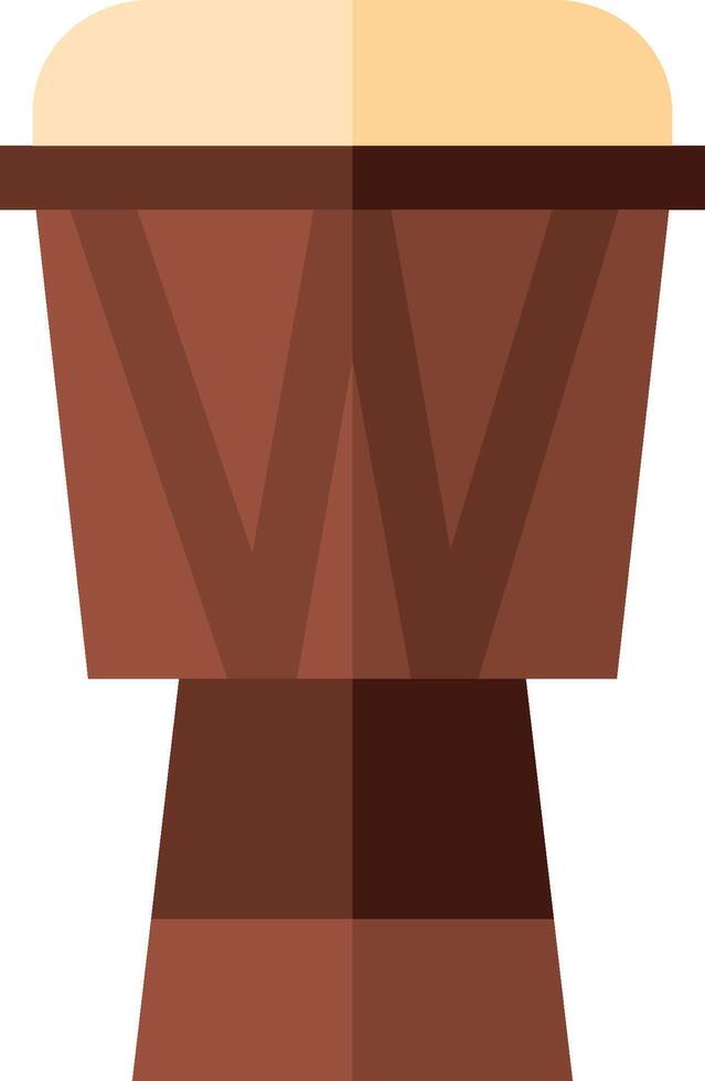 A wooden drum with a white lid vector
