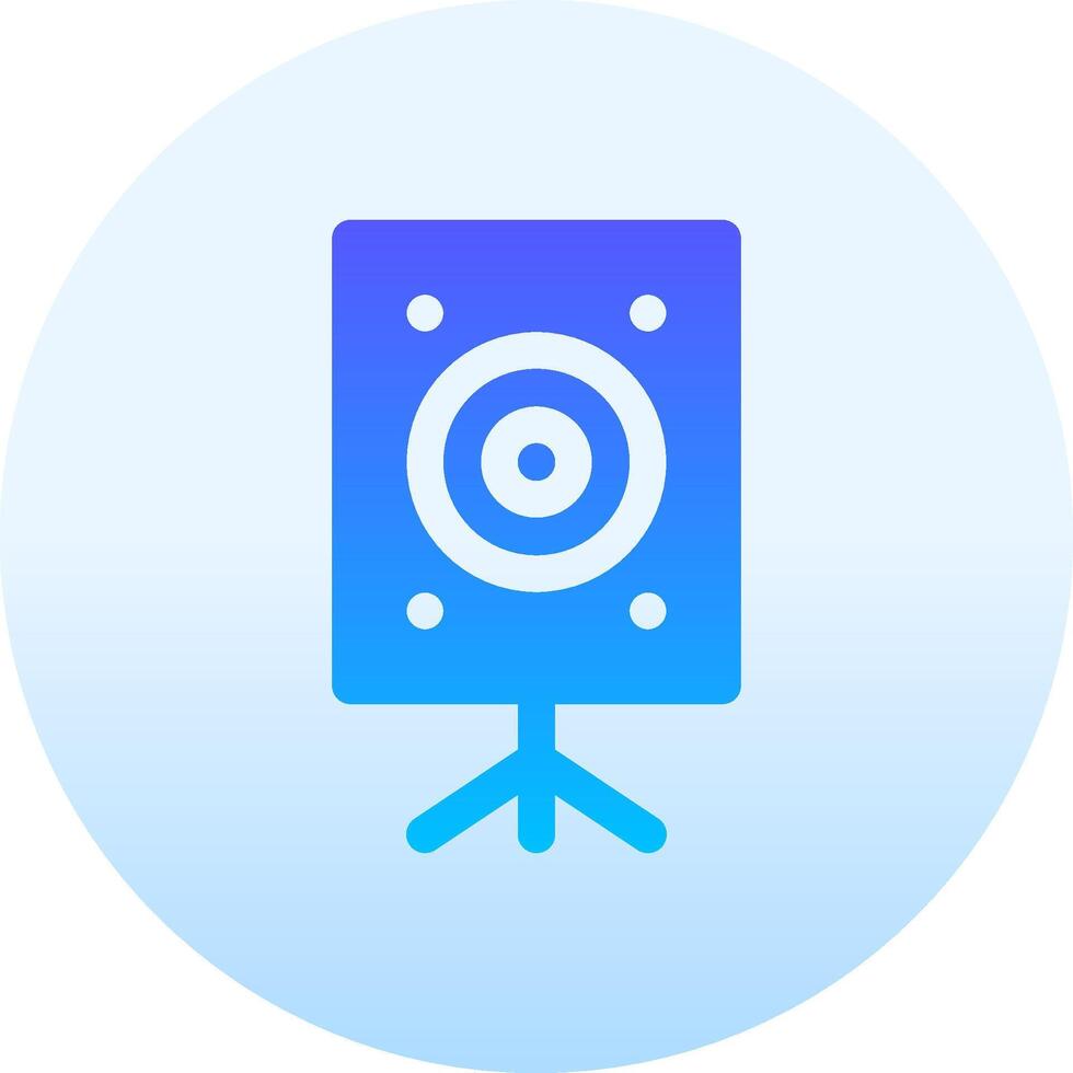 A speaker icon on a blue circle vector