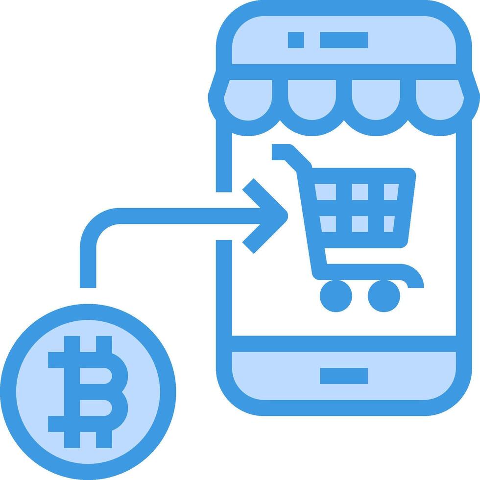Bitcoin mobile app vector