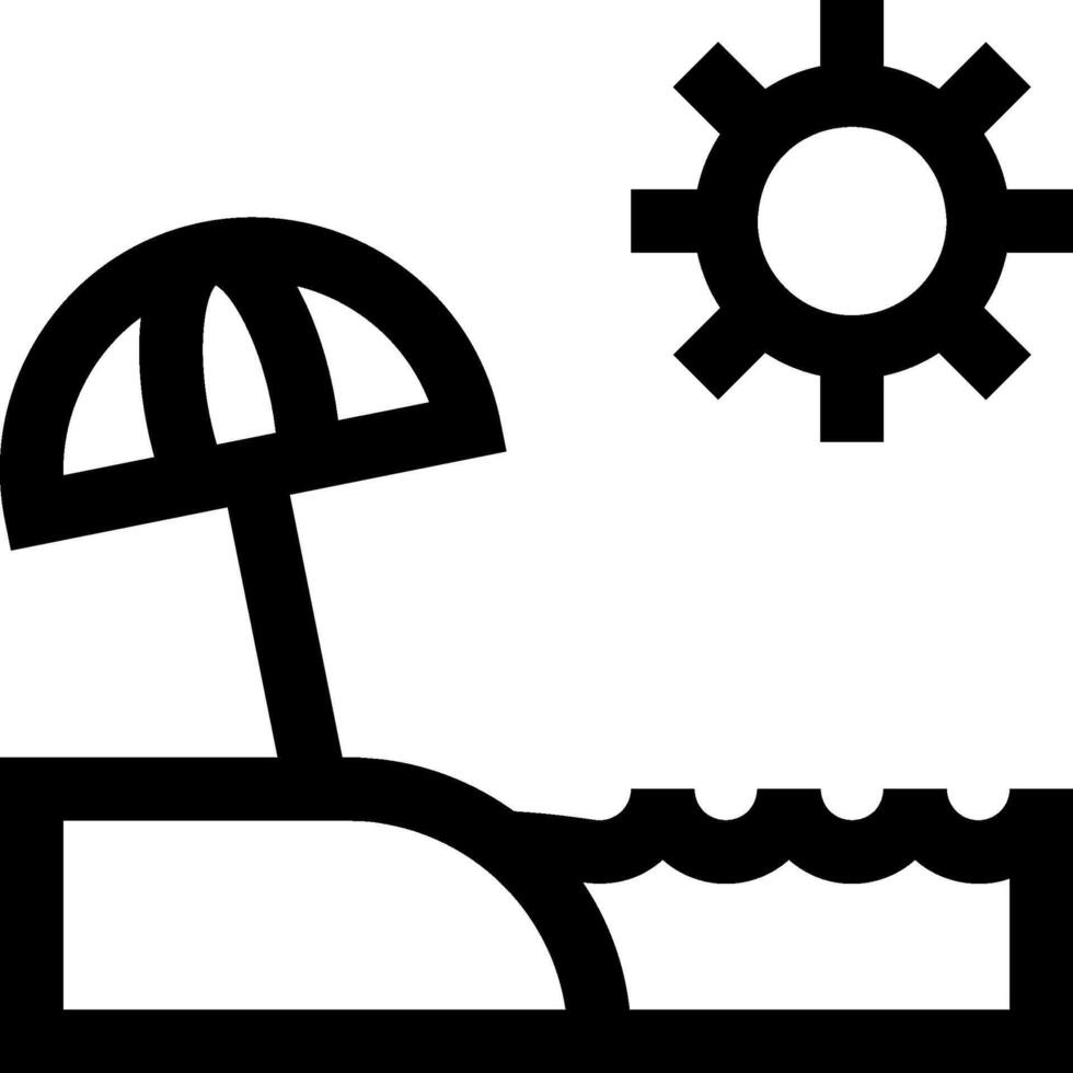 Beach umbrella icon vector