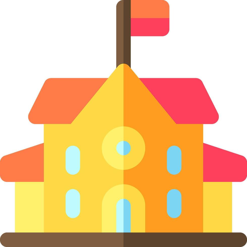 School building icon vector
