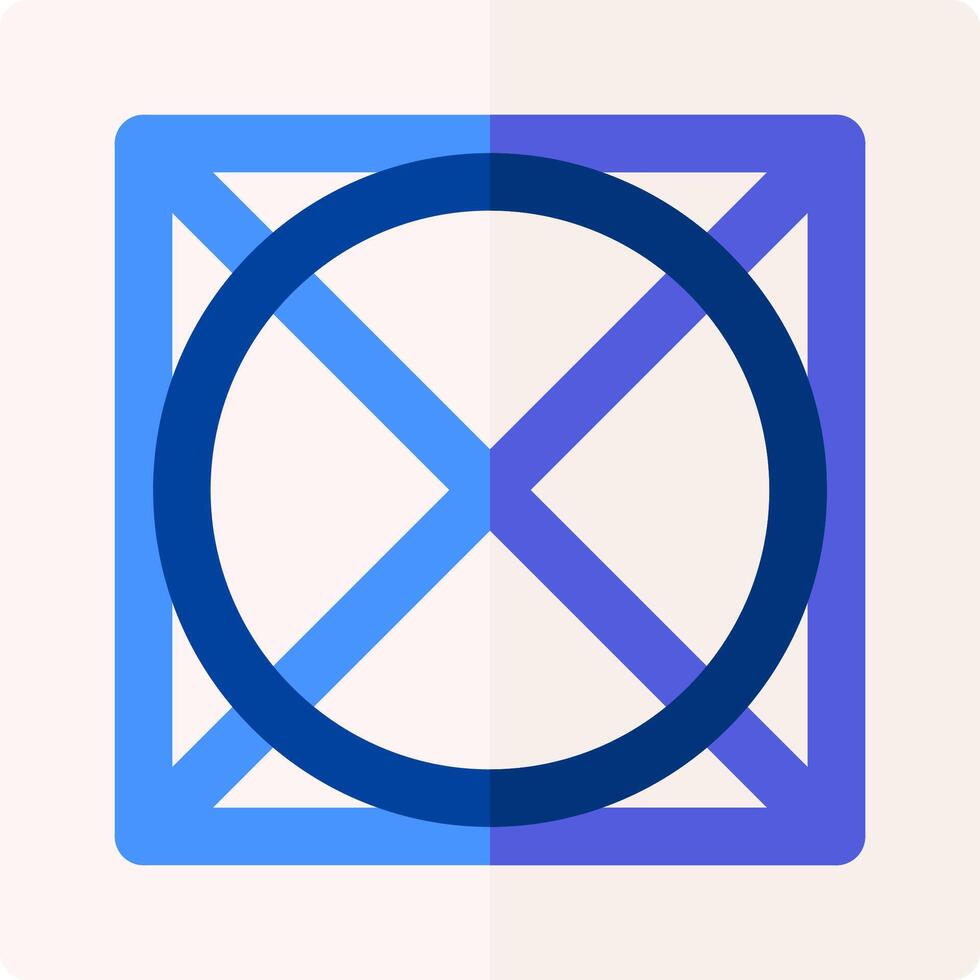 A blue square with a cross in the middle vector