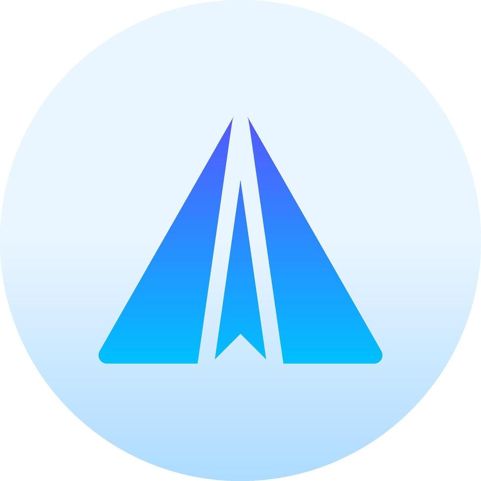 The logo for the app is blue and has a triangle on it vector