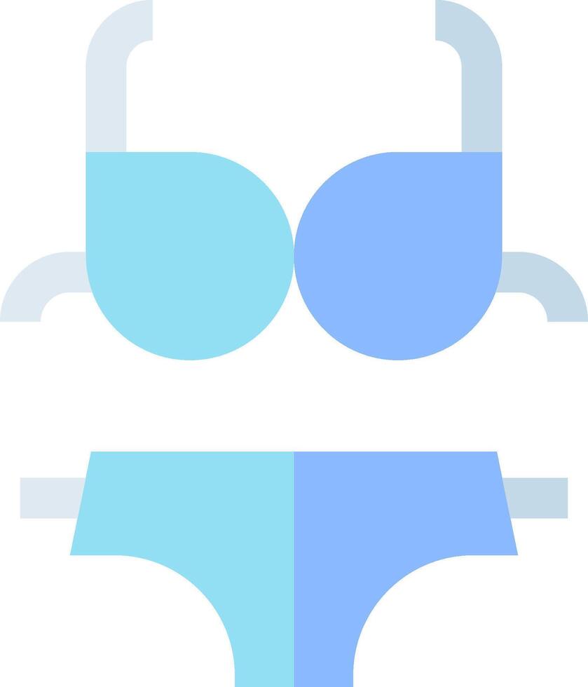 A blue bikini and a blue bra vector