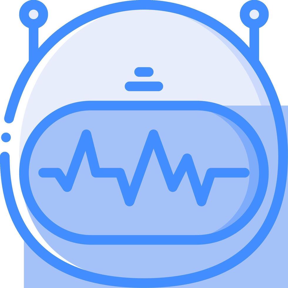 A robot with an heartbeat icon vector