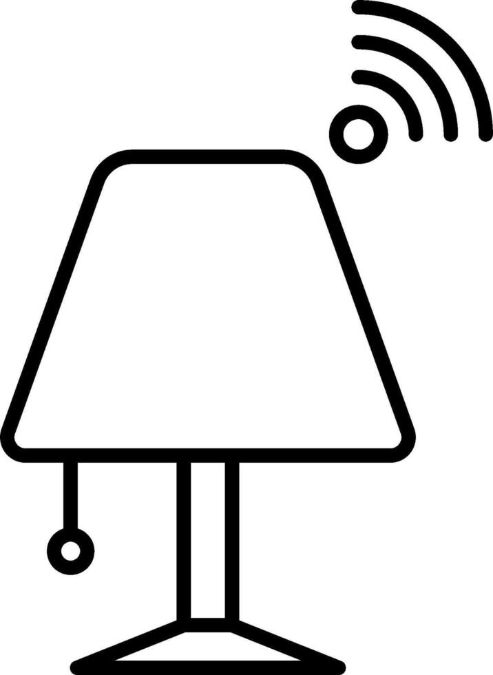 A lamp with wifi symbol on it vector