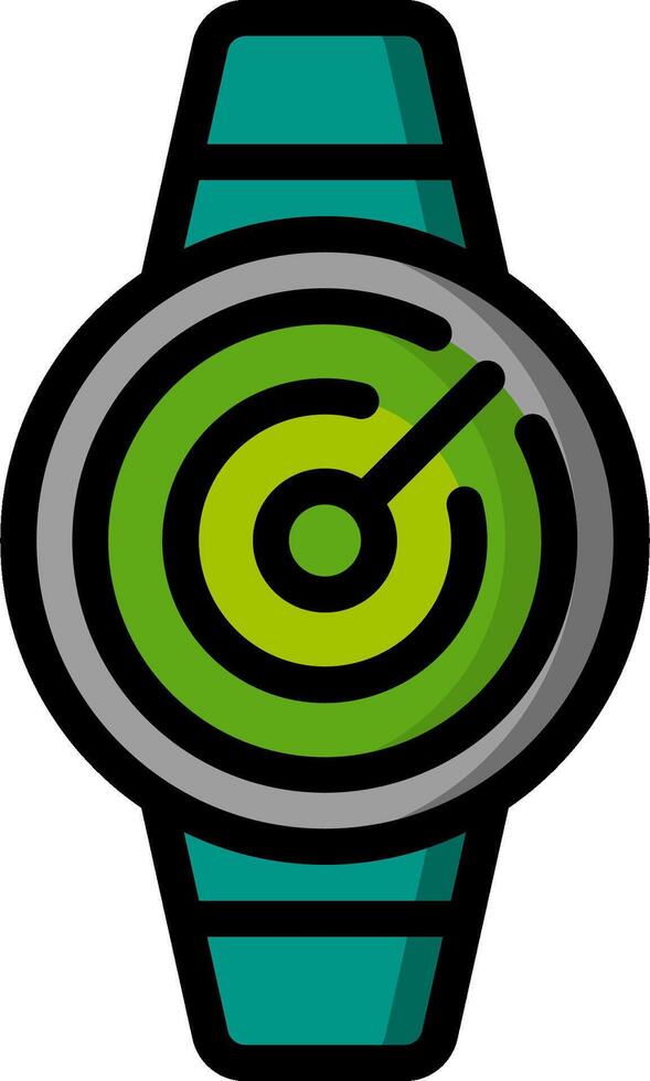 A watch with a green and black design vector
