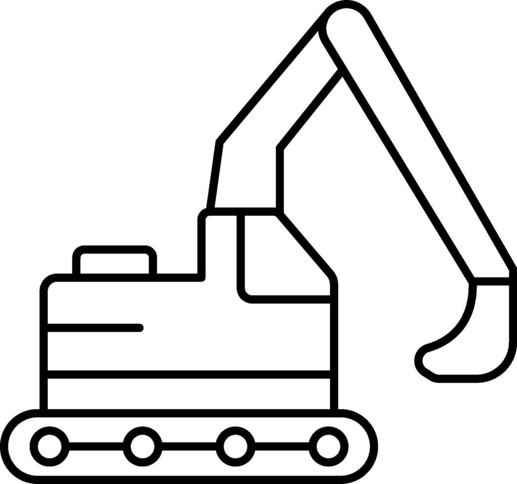 An outline of a construction machine vector