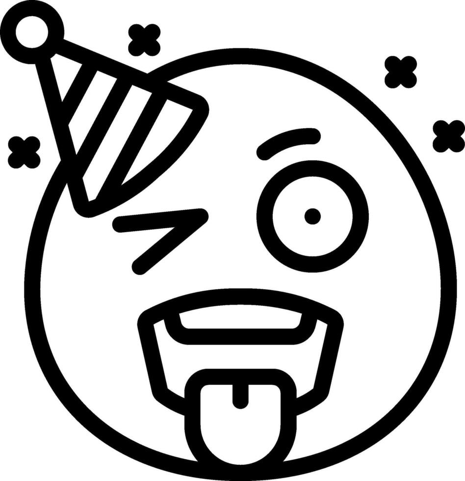 Emoticor birthday party icon vector