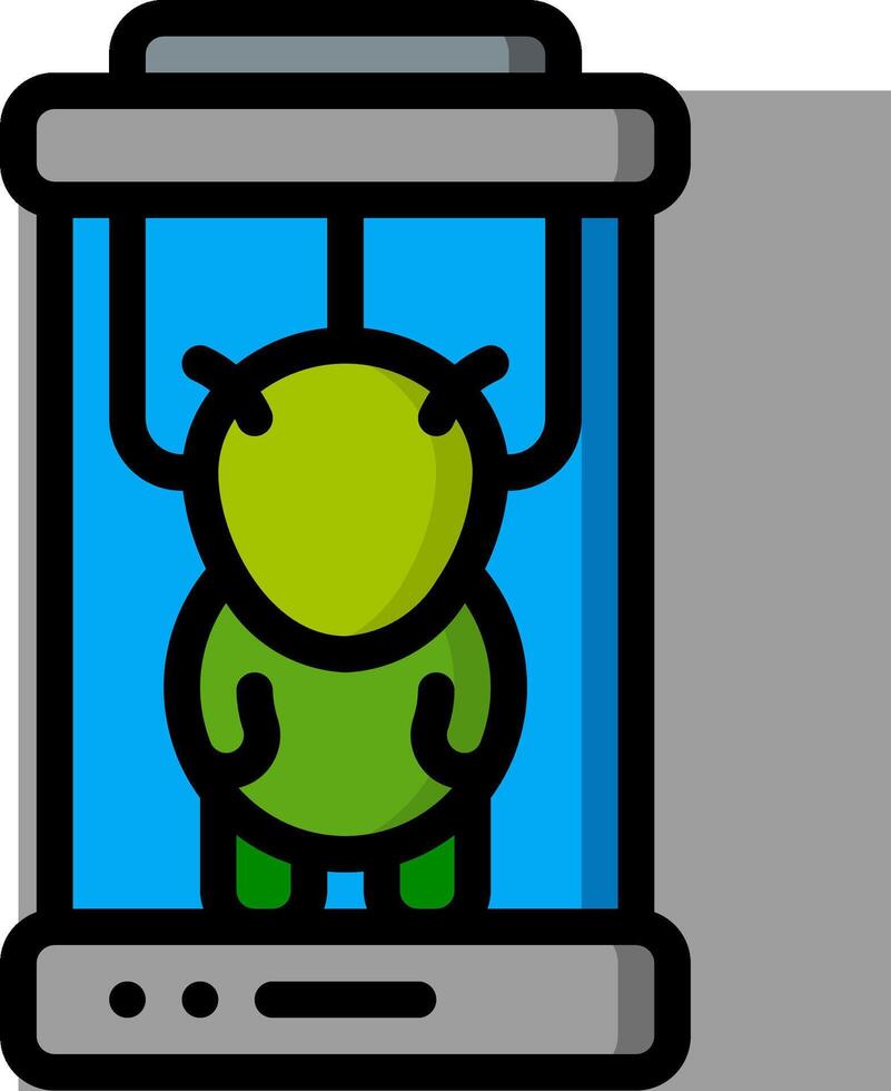 Android phone in a box vector