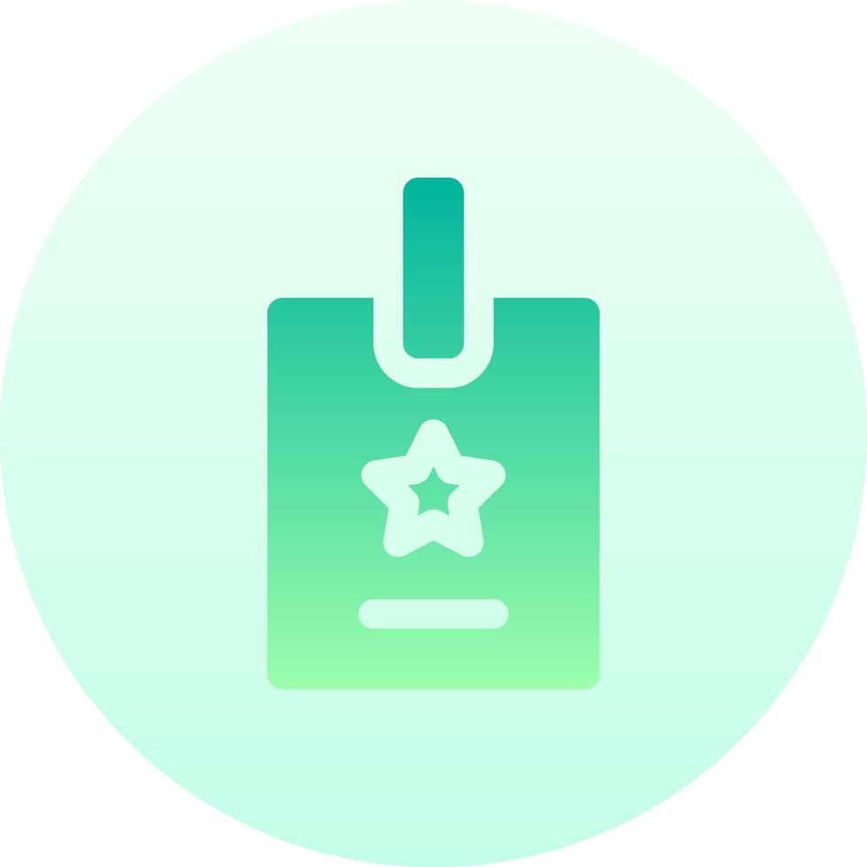 A green and blue icon with a star on it vector
