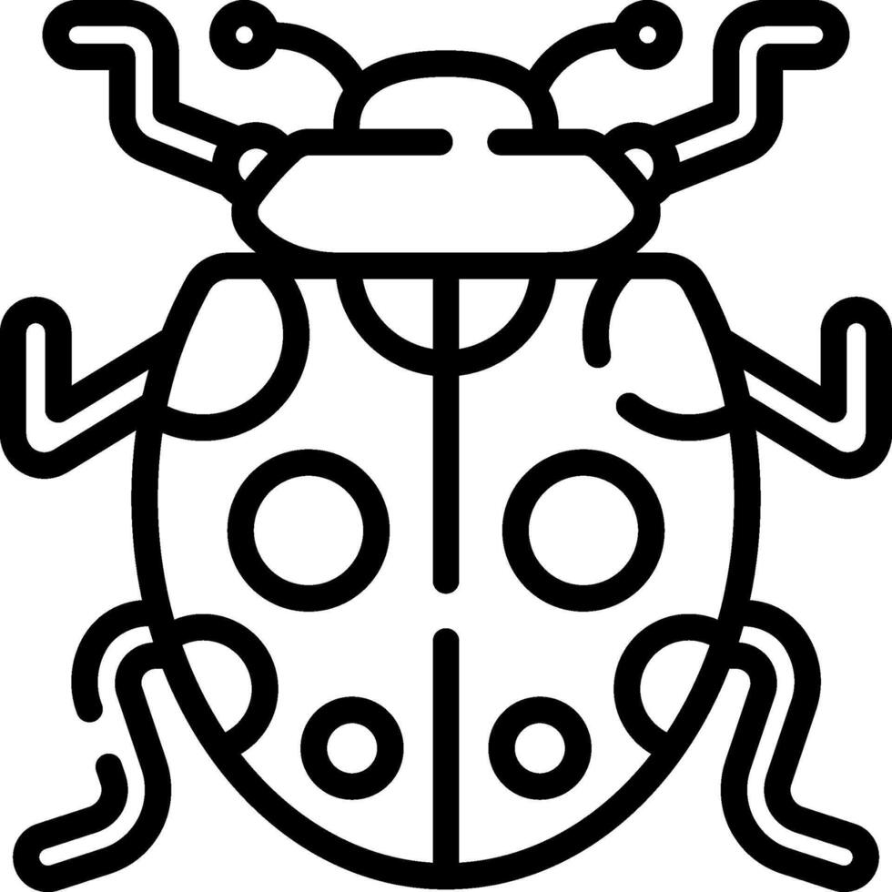 A ladybug icon on a white background vector